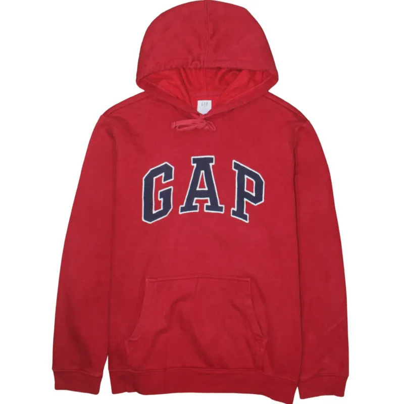 Gap Burgundy Red Hoodie Men's Medium Embroidered Logo Front Pocket Pullover Sweatshirt made by GAP