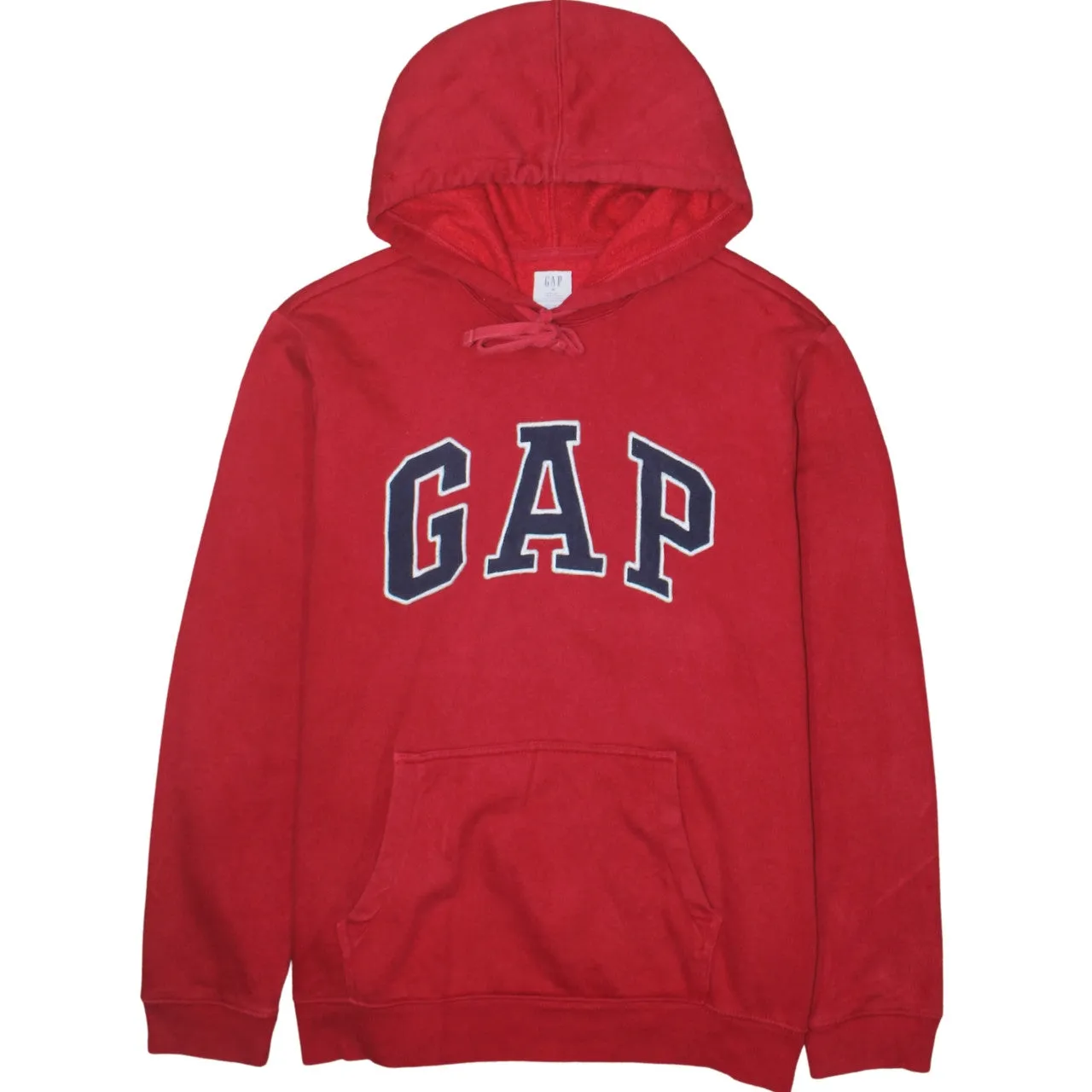 Gap Burgundy Red Hoodie Men's Medium Embroidered Logo Front Pocket Pullover Sweatshirt sold by Vintage Club