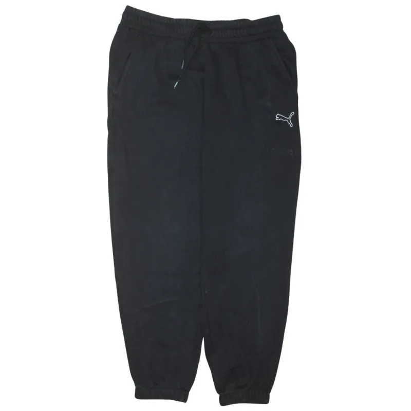 Puma Black Joggers Sweatpants Men's Medium Embroidered Logo Elasticated Cuffs Drawstring Waist sold by Vintage Club