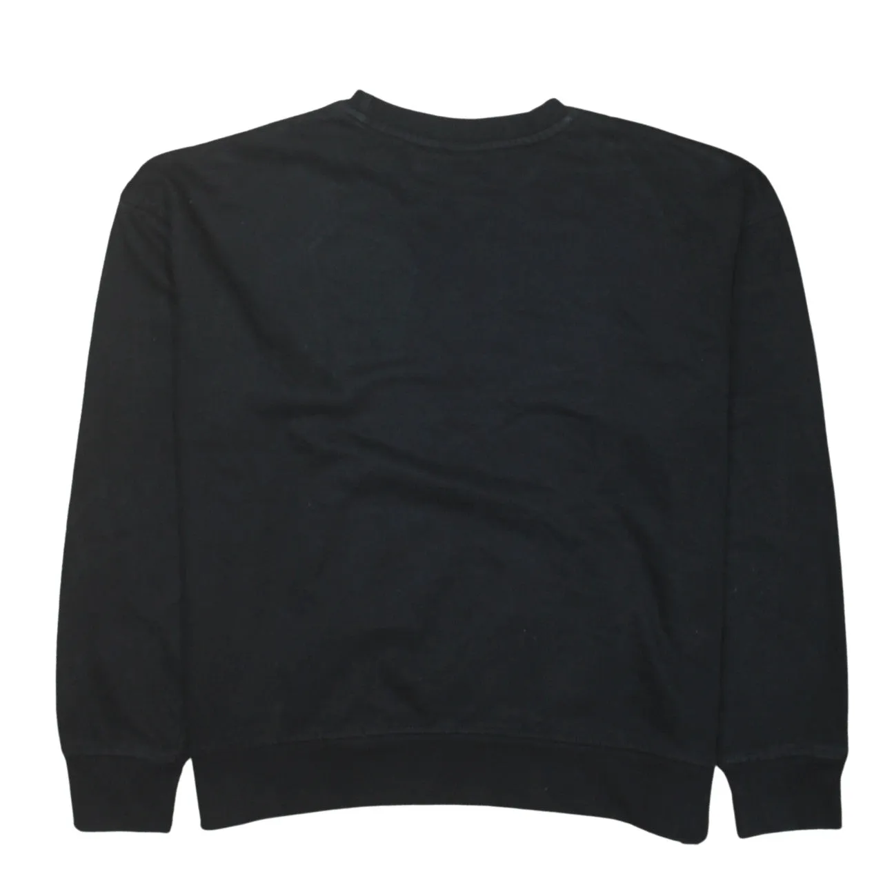 Disney Black Sweatshirt Women's Small Silver Printed Logo Crewneck Pullover Top sold by Vintage Club product image thumbnail 2
