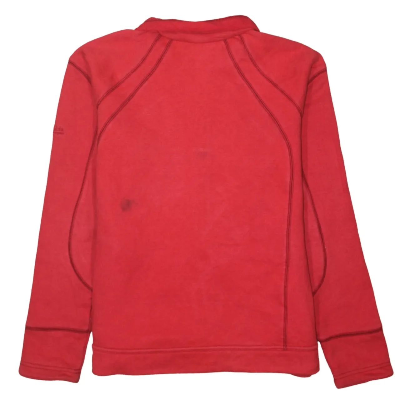 Columbia Red Full Zip Sweatshirt Women's Large Embroidered Sleeve Logo Fleece Lined Jacket sold by Vintage Club product image thumbnail 2