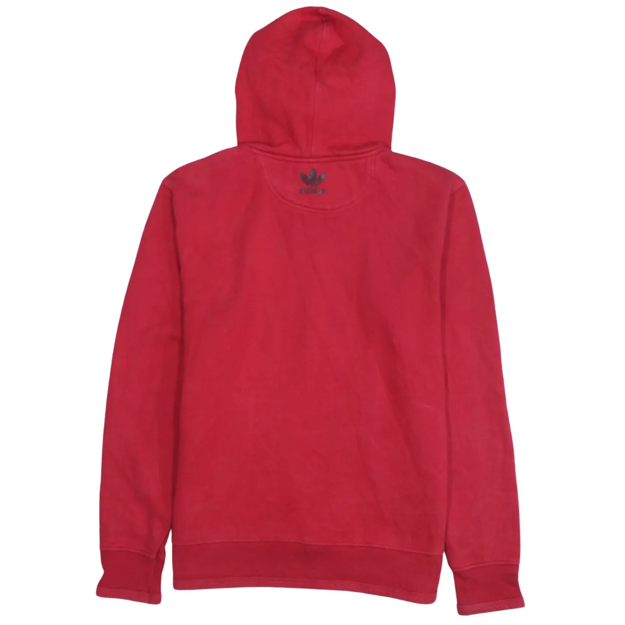 Adidas Red Hoodie Women’s Large Printed Logo Front Pouch Trefoil Pullover Sweatshirt sold by Vintage Club product image thumbnail 2