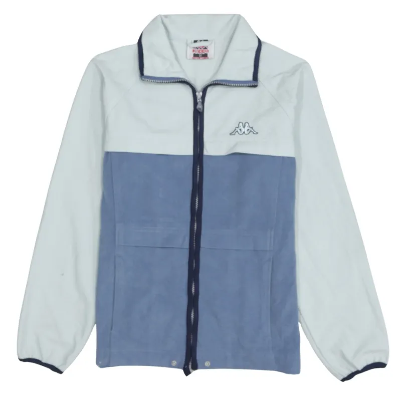 Kappa White Blue Jacket Women’s Small Full Zip Embroidered Logo Colour Block Track Top sold by Vintage Club
