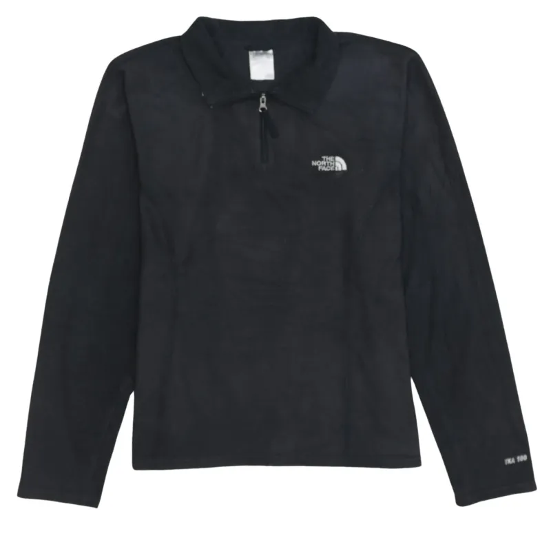 The North Face Black Fleece Jumper Women’s Medium Embroidered Logo 1/4 Zip Pullover Top sold by Vintage Club