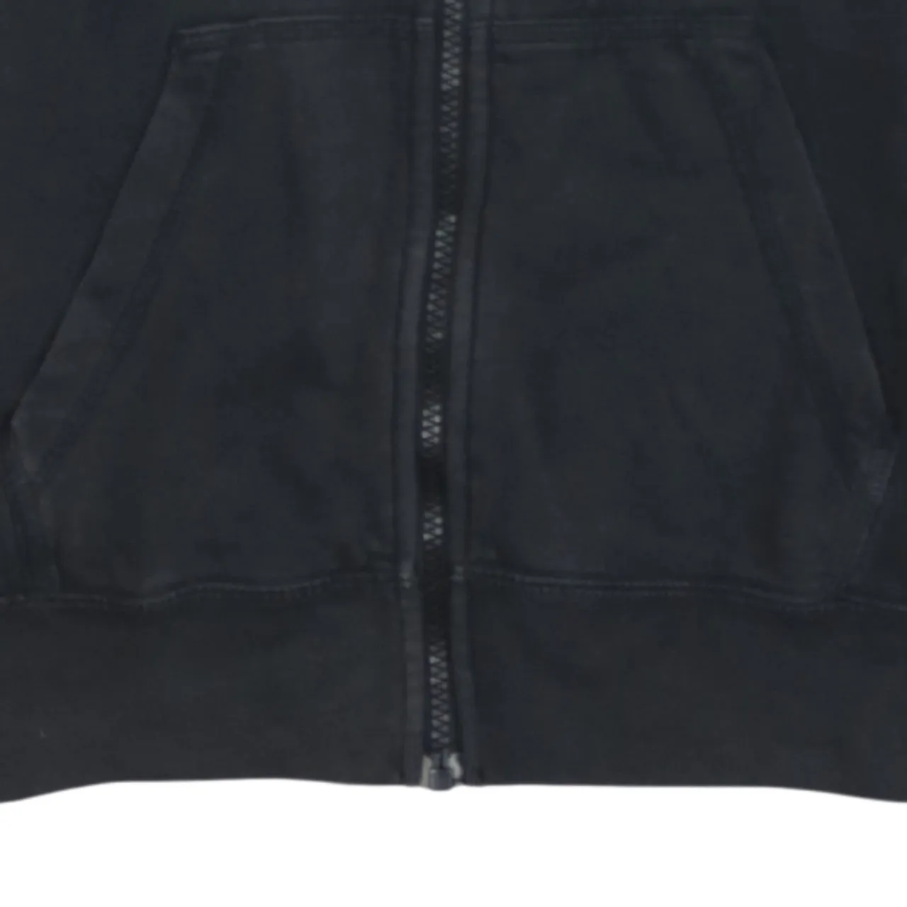 Nike Black Full Zip Hoodie Men's Small Embroidered Swoosh Split Pouch Pockets Sweatshirt sold by Vintage Club product image thumbnail 4