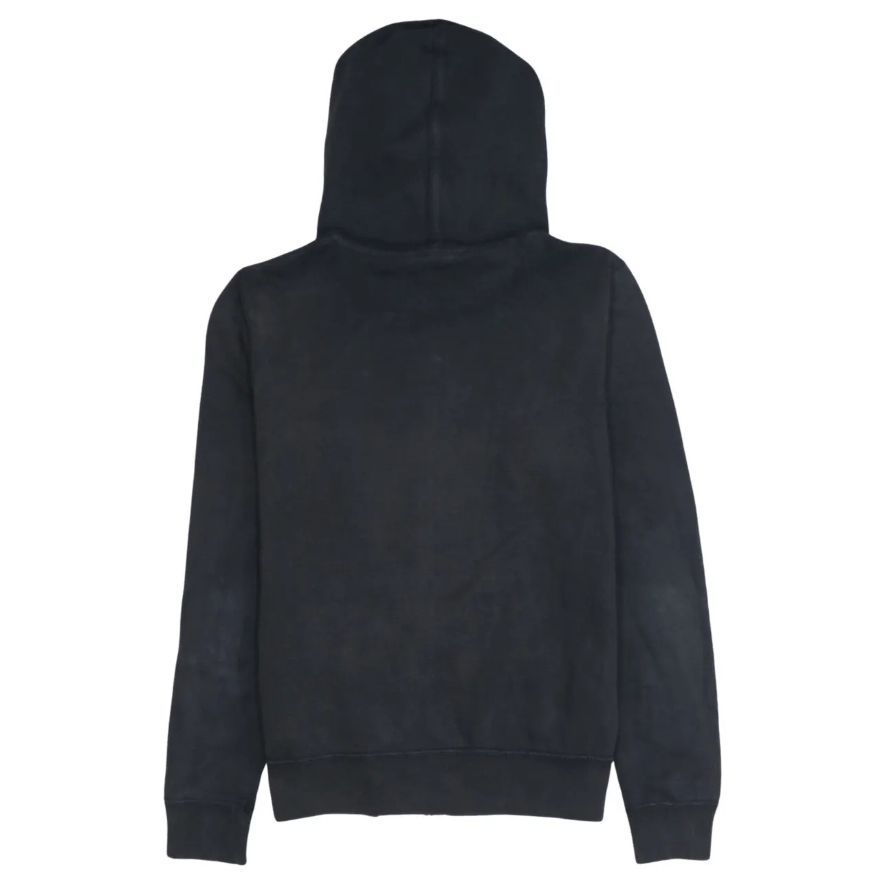 Nike Black Full Zip Hoodie Men's Small Embroidered Swoosh Split Pouch Pockets Sweatshirt sold by Vintage Club product image thumbnail 2