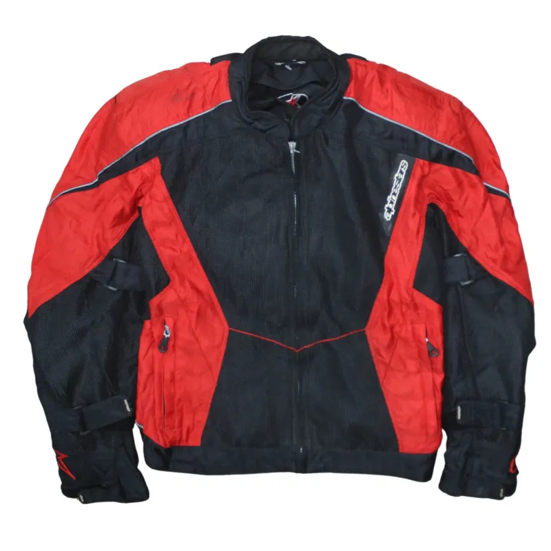 Alpinestars Red Black Jacket Men’s XLarge Padded Armoured Zip Pockets Motorcycle Windbreaker sold by Vintage Club