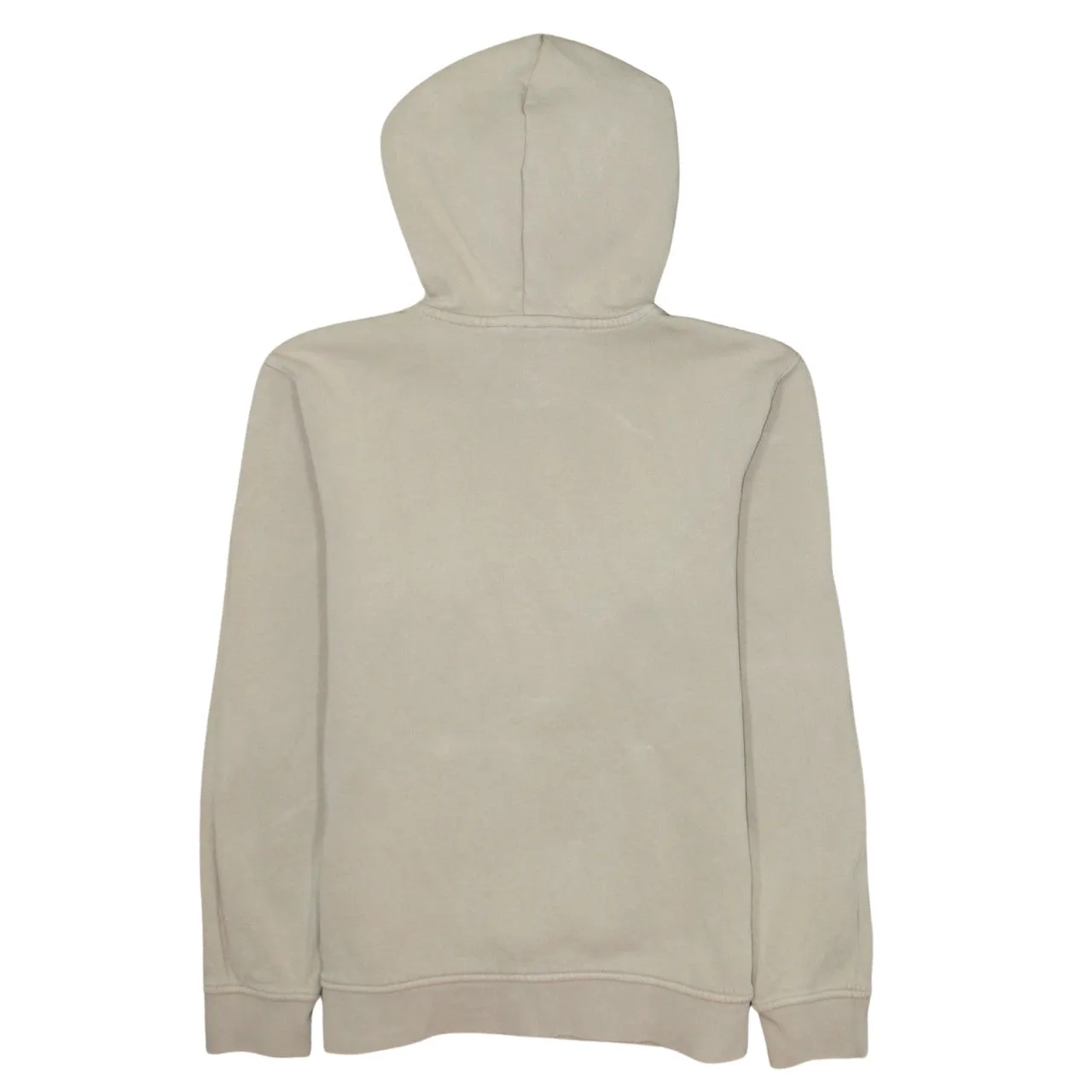 Adidas Beige Cream Hoodie Women's Small Embroidered Trefoil Logo Front Pocket Pullover Sweatshirt sold by Vintage Club product image thumbnail 2