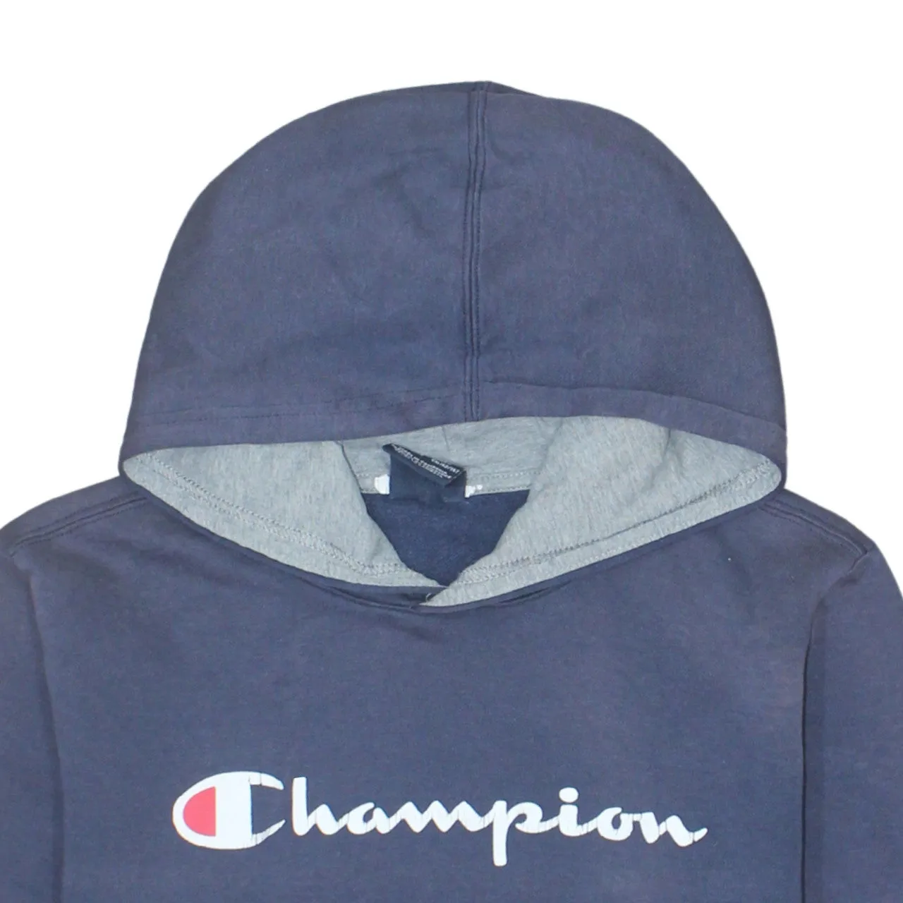 Champion Navy Blue Hoodie Women’s XLarge Printed Logo Front Pouch Fleece Pullover Sweatshirt sold by Vintage Club product image thumbnail 3
