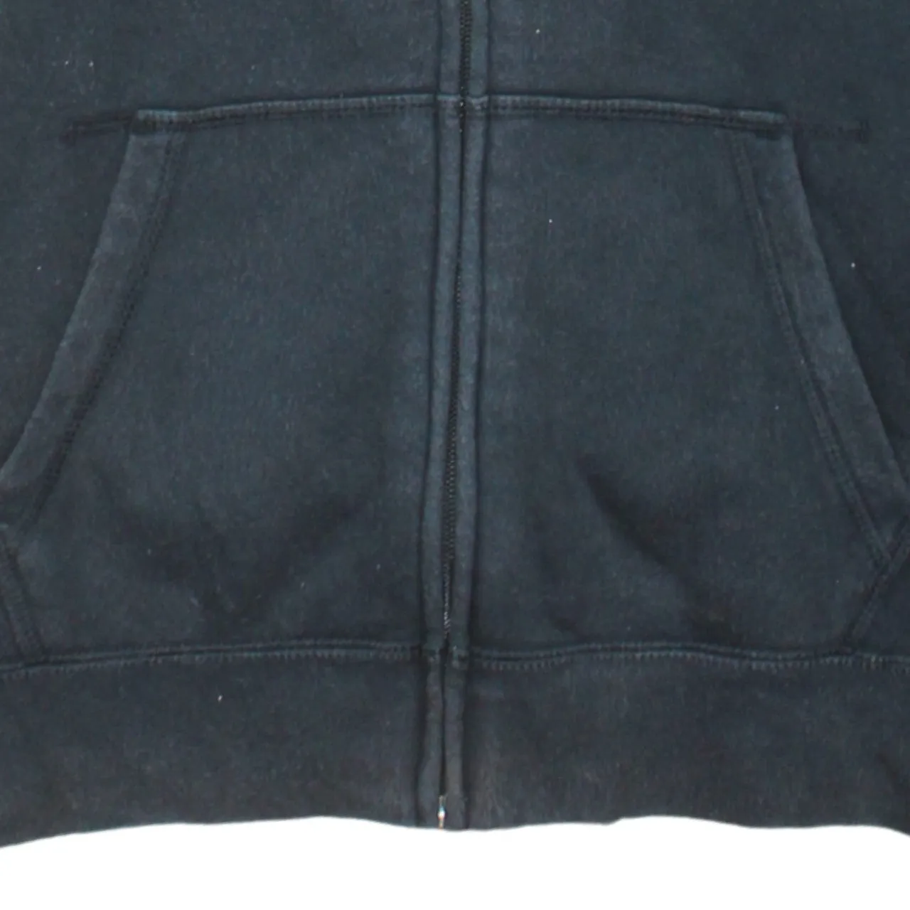 Nike Black Full Zip Hoodie Women’s XLarge Printed Logo Split Pocket Fleece Sweatshirt sold by Vintage Club product image thumbnail 4