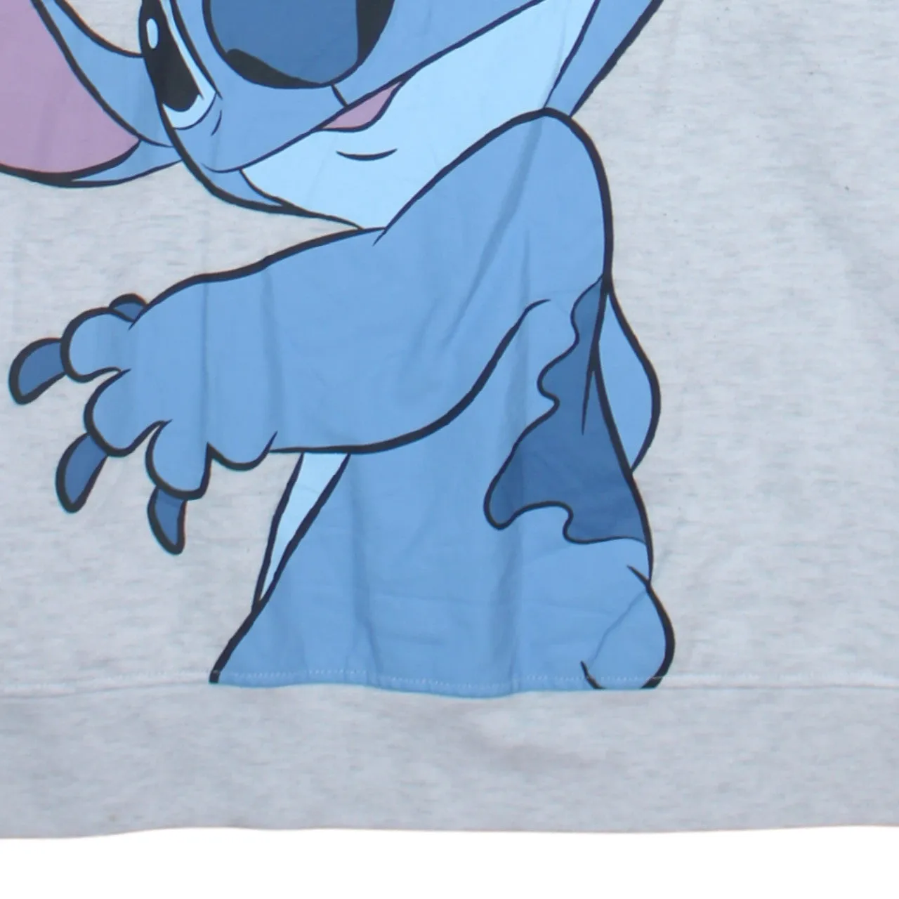 Disney Grey Sweatshirt Women’s Medium Printed Stitch Graphic Crewneck Pullover Fleece Top sold by Vintage Club product image thumbnail 4