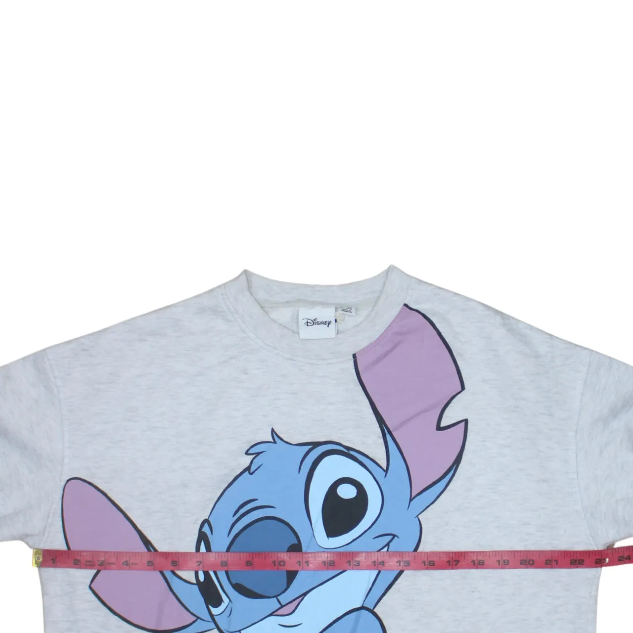 Disney Grey Sweatshirt Women’s Medium Printed Stitch Graphic Crewneck Pullover Fleece Top sold by Vintage Club product image thumbnail 5