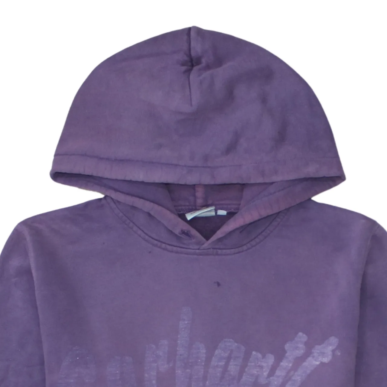 Carhartt Purple Hoodie Men's Small Faded Script Printed Logo Front Pocket Pullover Sweatshirt sold by Vintage Club product image thumbnail 3