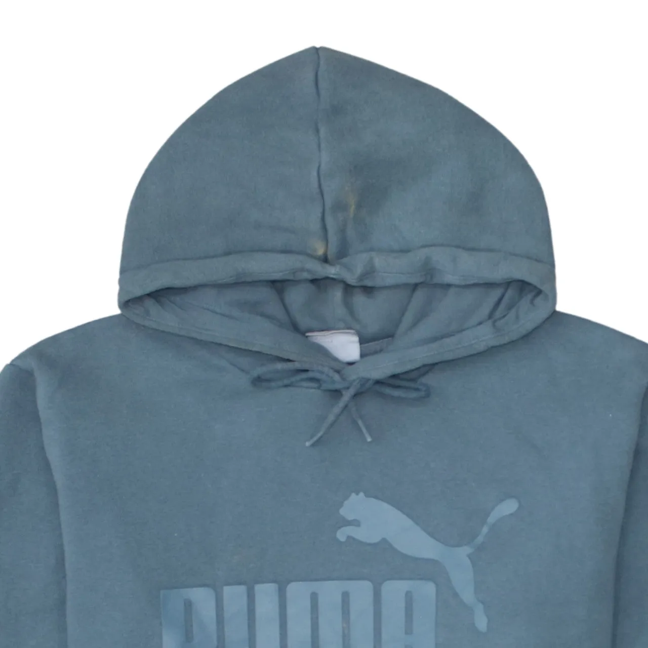 Puma Teal Green Hoodie Men's Medium Printed Logo Front Pocket Pullover Sweatshirt sold by Vintage Club product image thumbnail 3