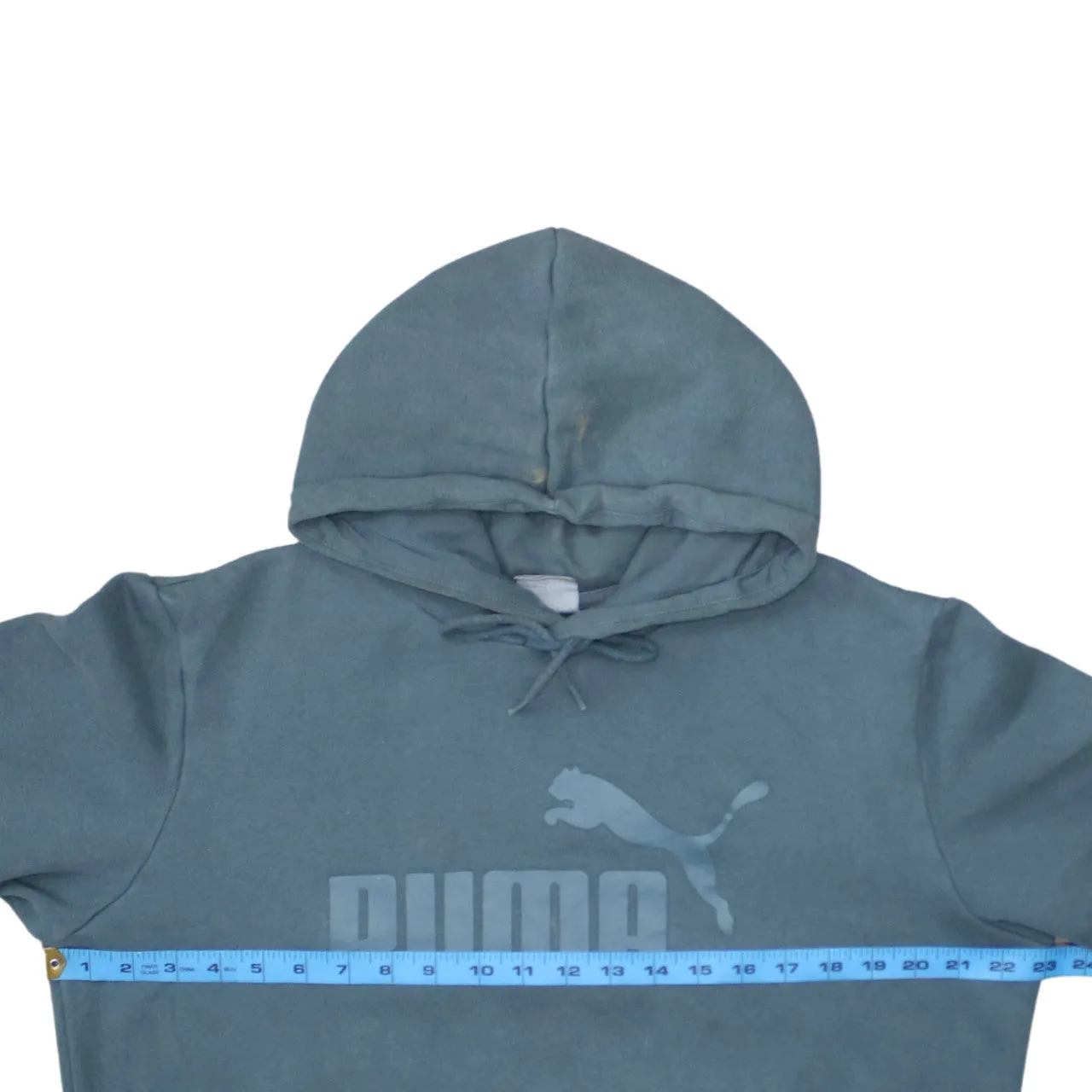 Puma Teal Green Hoodie Men's Medium Printed Logo Front Pocket Pullover Sweatshirt sold by Vintage Club product image thumbnail 5