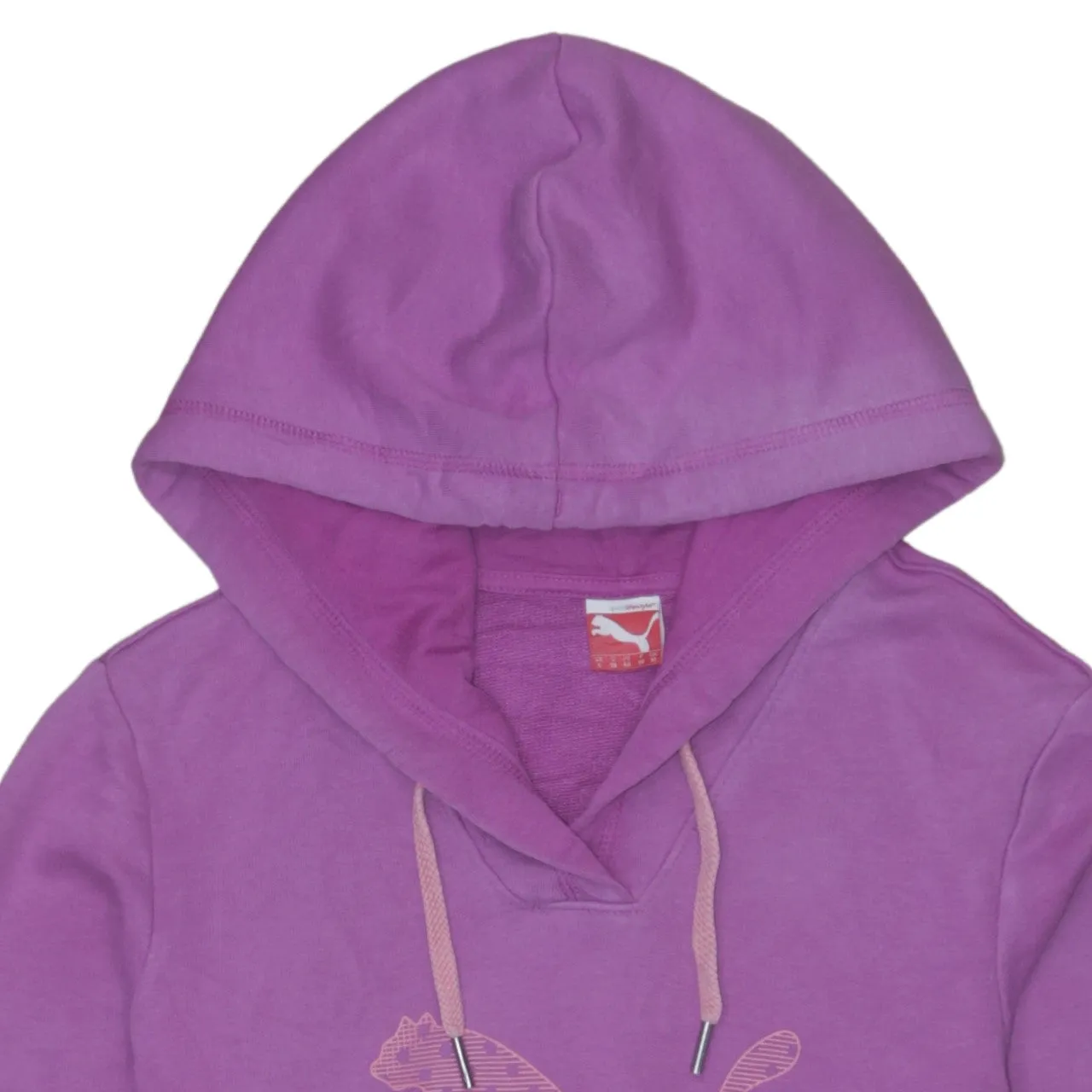 Puma 90s Vintage Purple Cotton Spellout Hoodie Small Retro Style sold by Vintage Club product image thumbnail 3