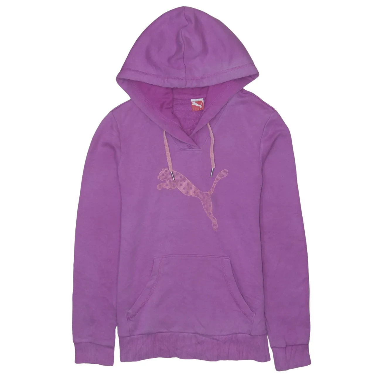 Puma 90s Vintage Purple Cotton Spellout Hoodie Small Retro Style sold by Vintage Club
