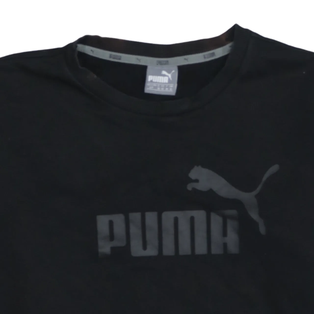 Puma Black Sweatshirt Women's Small Printed Chest Logo Crewneck Pullover Top sold by Vintage Club product image thumbnail 3