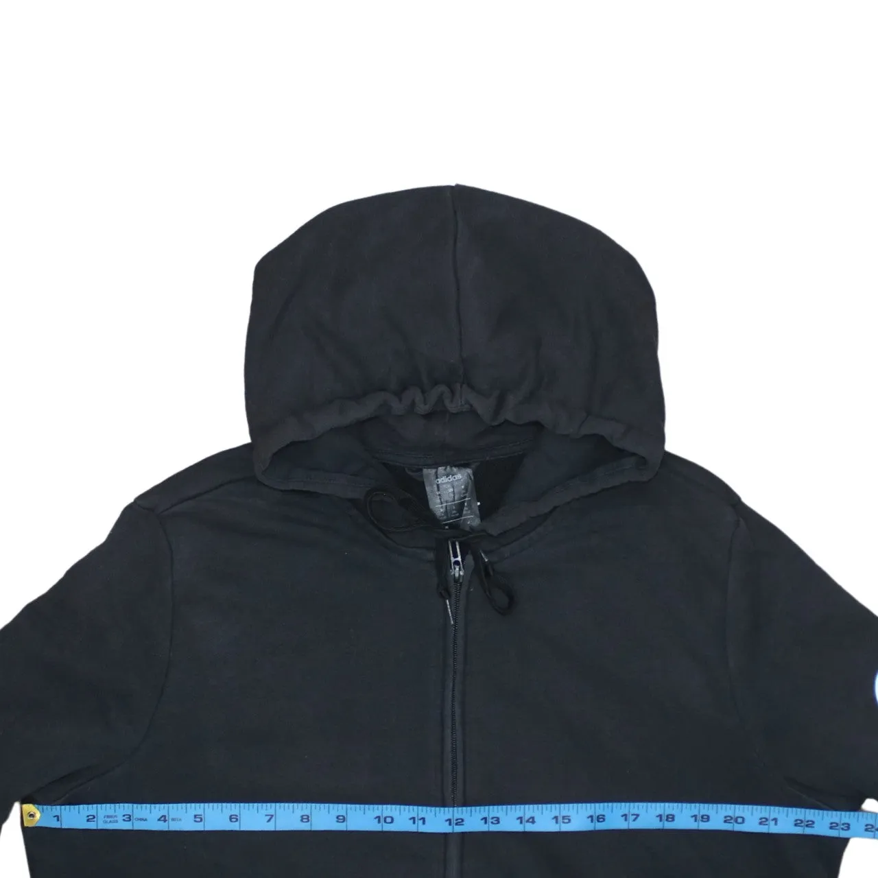 Adidas Black Hoodie Women’s XXLarge Zip Front Printed Sleeve Logo Casual Sweatshirt sold by Vintage Club product image thumbnail 5