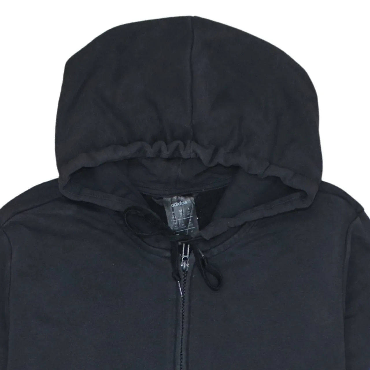 Adidas Black Hoodie Women’s XXLarge Zip Front Printed Sleeve Logo Casual Sweatshirt sold by Vintage Club product image thumbnail 3