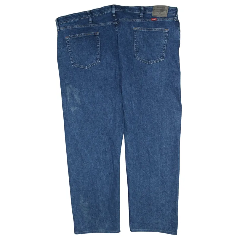 Wrangler Blue Jeans Men's W48 L30 Regular Fit Classic Five Pocket Denim Trousers made by Wrangler