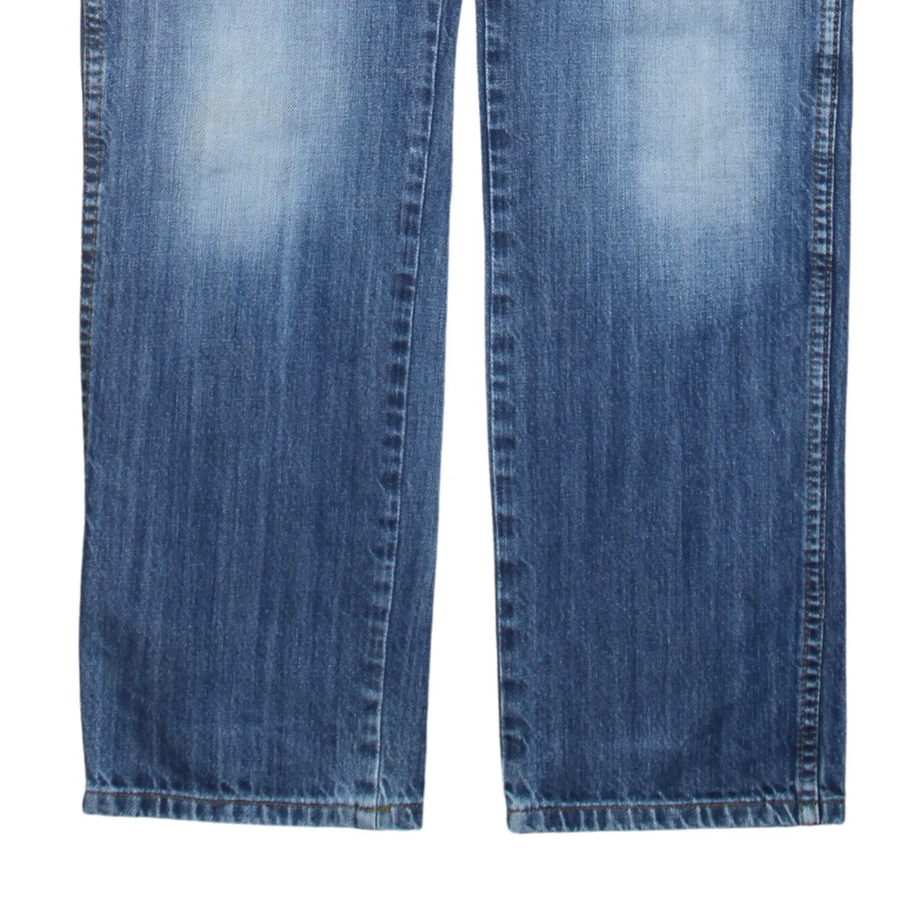 Wrangler Blue Jeans Men's 32 Relaxed Fit Faded Wash Straight Leg Denim Pants sold by Vintage Club product image thumbnail 4