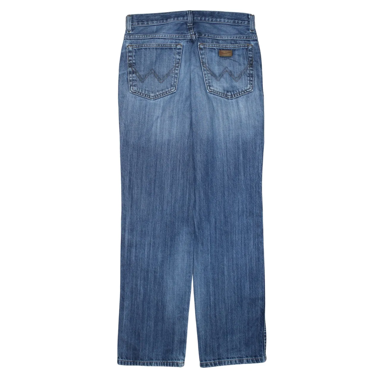 Wrangler Blue Jeans Men's 32 Relaxed Fit Faded Wash Straight Leg Denim Pants sold by Vintage Club