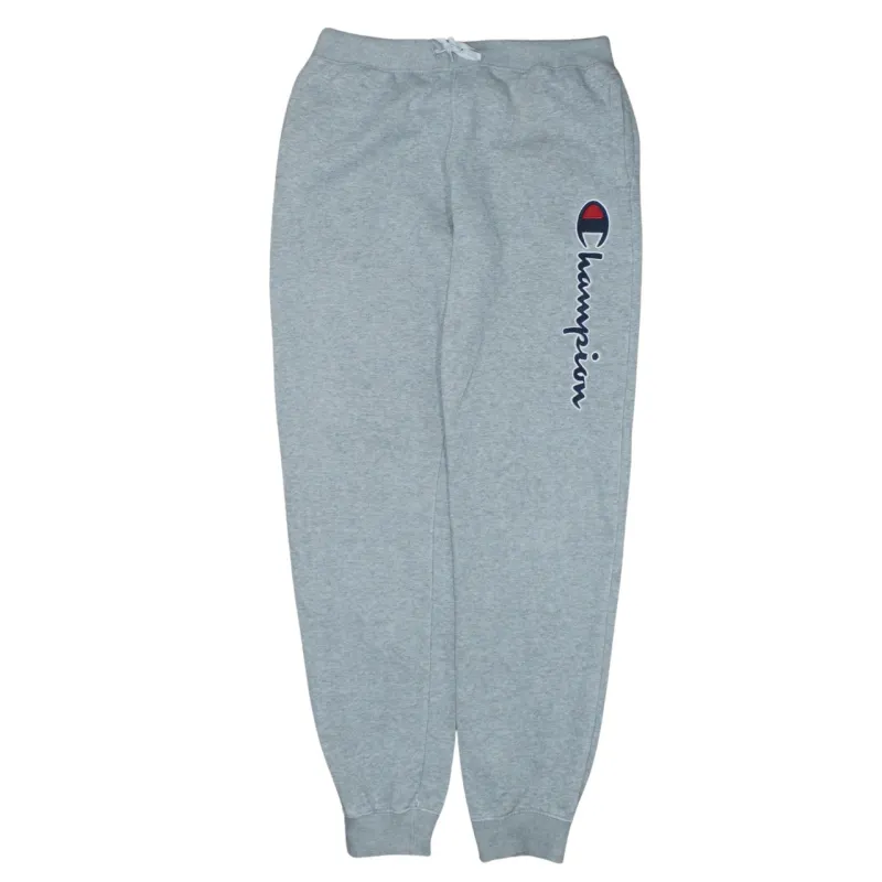 Champion Light Grey Joggers Women’s XLarge Printed Leg Logo Fleece Lined Sweatpants sold by Vintage Club
