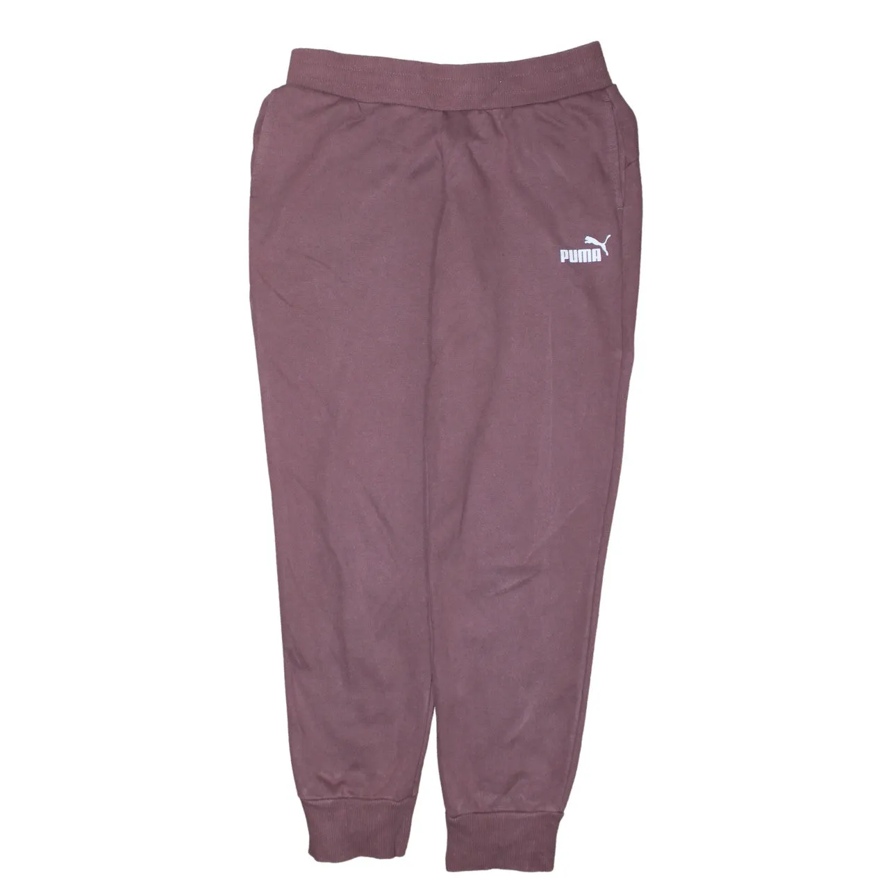 Puma Burgundy Joggers Men’s Small Printed Logo Elastic Waist Cuffed Sweatpants sold by Vintage Club