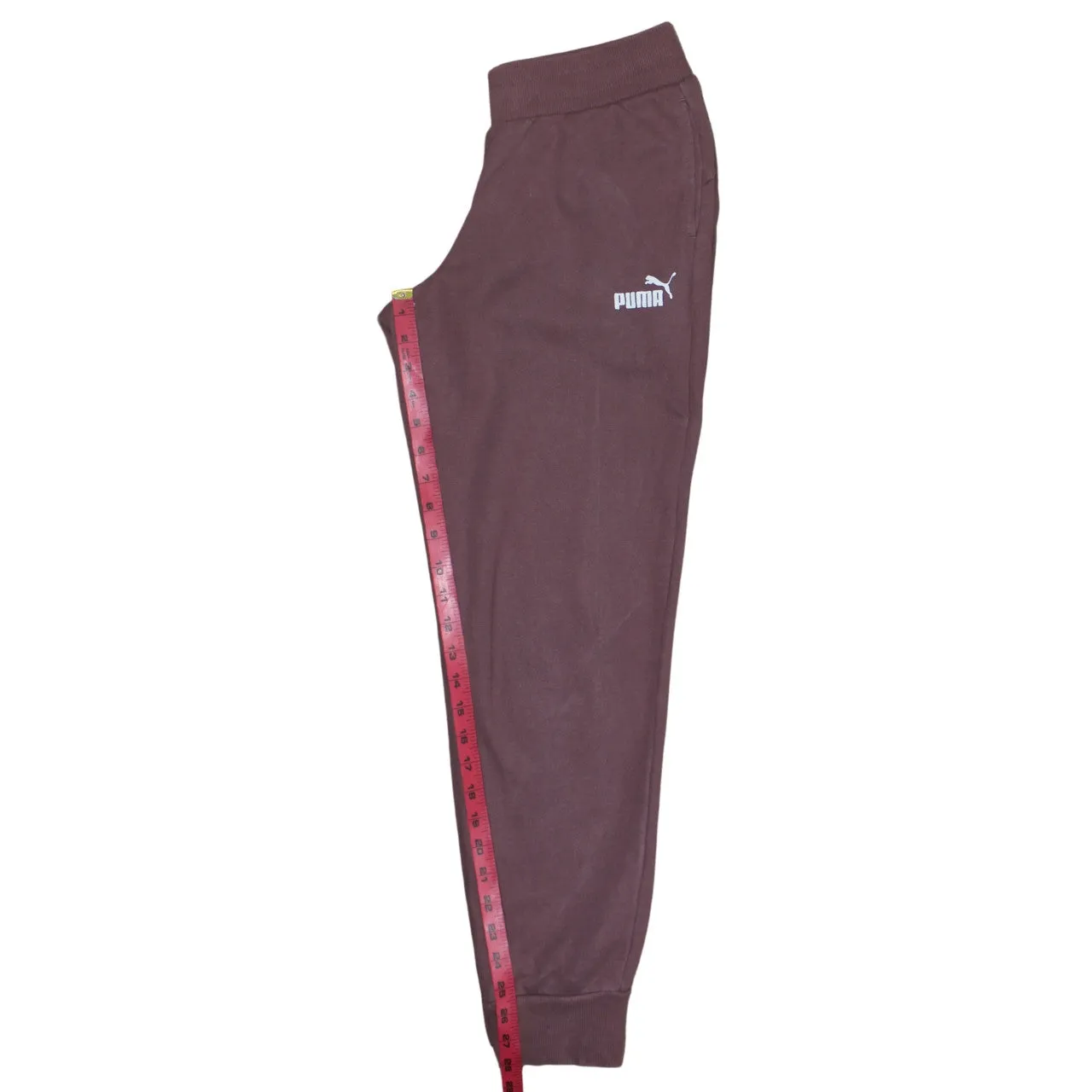 Puma Burgundy Joggers Men’s Small Printed Logo Elastic Waist Cuffed Sweatpants sold by Vintage Club product image thumbnail 5