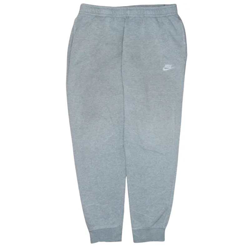 Nike Grey Joggers Men’s Large Embroidered Swoosh Fleece Lined Elastic Cuff Sweatpants sold by Vintage Club