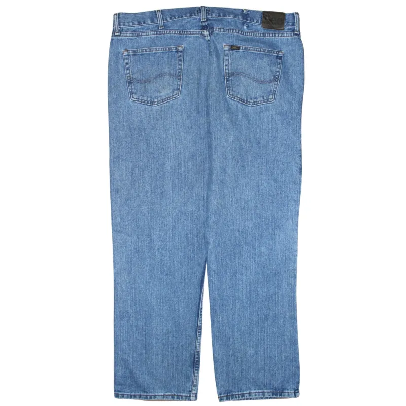 Lee Light Blue Jeans Men's 42 Regular Fit Five Pocket Denim Trousers made by Lee