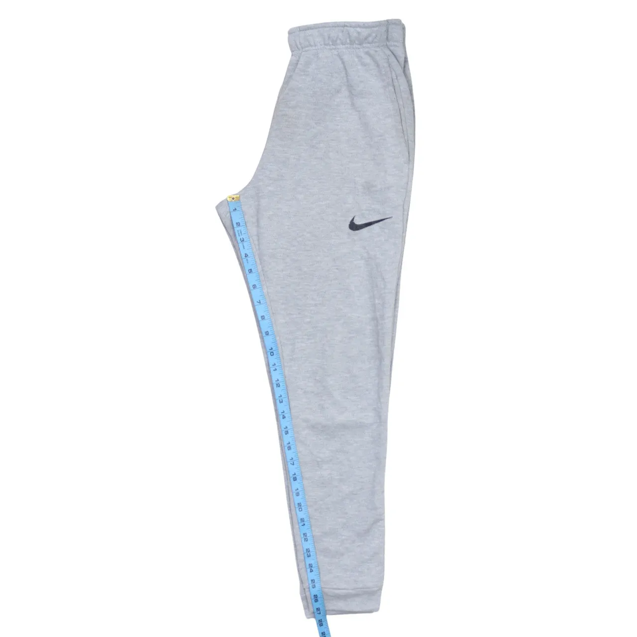 Nike Light Grey Joggers Men’s Small Printed Swoosh Logo Elastic Waist Cuffed Sweatpants sold by Vintage Club product image thumbnail 5