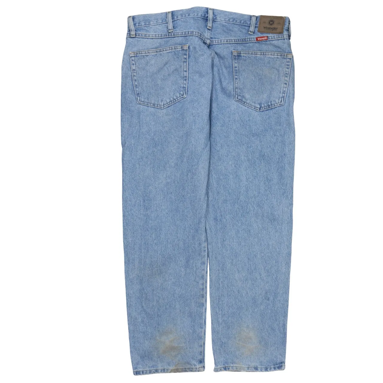 Wrangler Light Blue Jeans Men's 38 Straight Leg Five Pocket Denim Trousers sold by Vintage Club