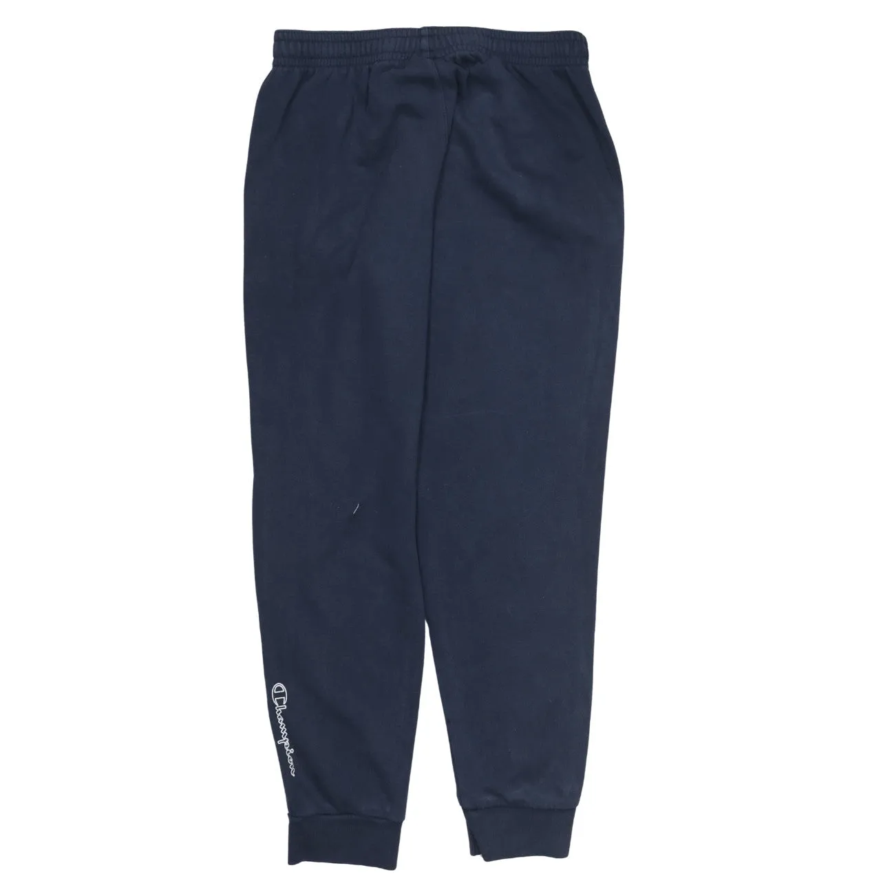 Champion Navy Blue Joggers Men’s Medium Printed Logo Cuffed Hem Side Tape Sweatpants sold by Vintage Club product image thumbnail 2
