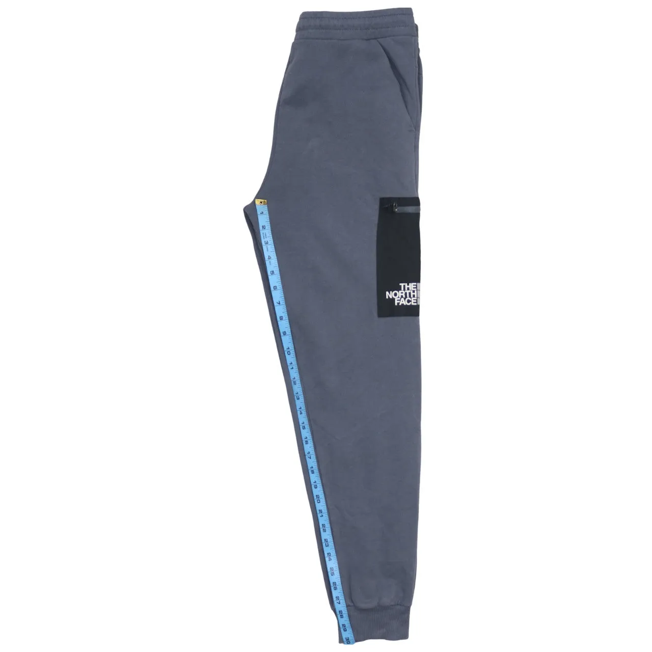 The North Face Charcoal Grey Joggers Men's Medium Fleece Lined Zipped Cargo Pocket Printed Logo Sweatpants sold by Vintage Club product image thumbnail 5