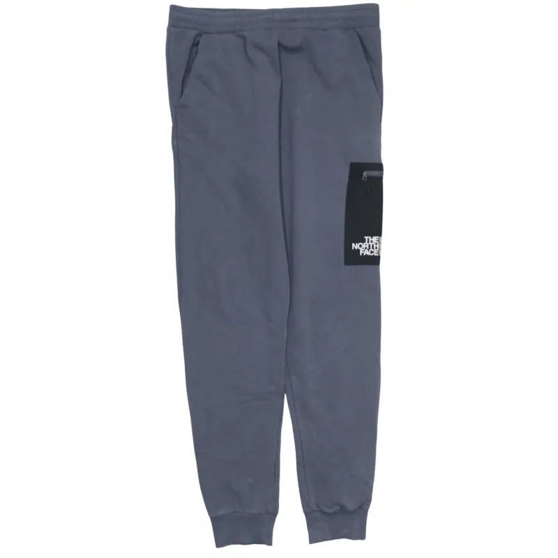 The North Face Charcoal Grey Joggers Men's Medium Fleece Lined Zipped Cargo Pocket Printed Logo Sweatpants made by The North Face