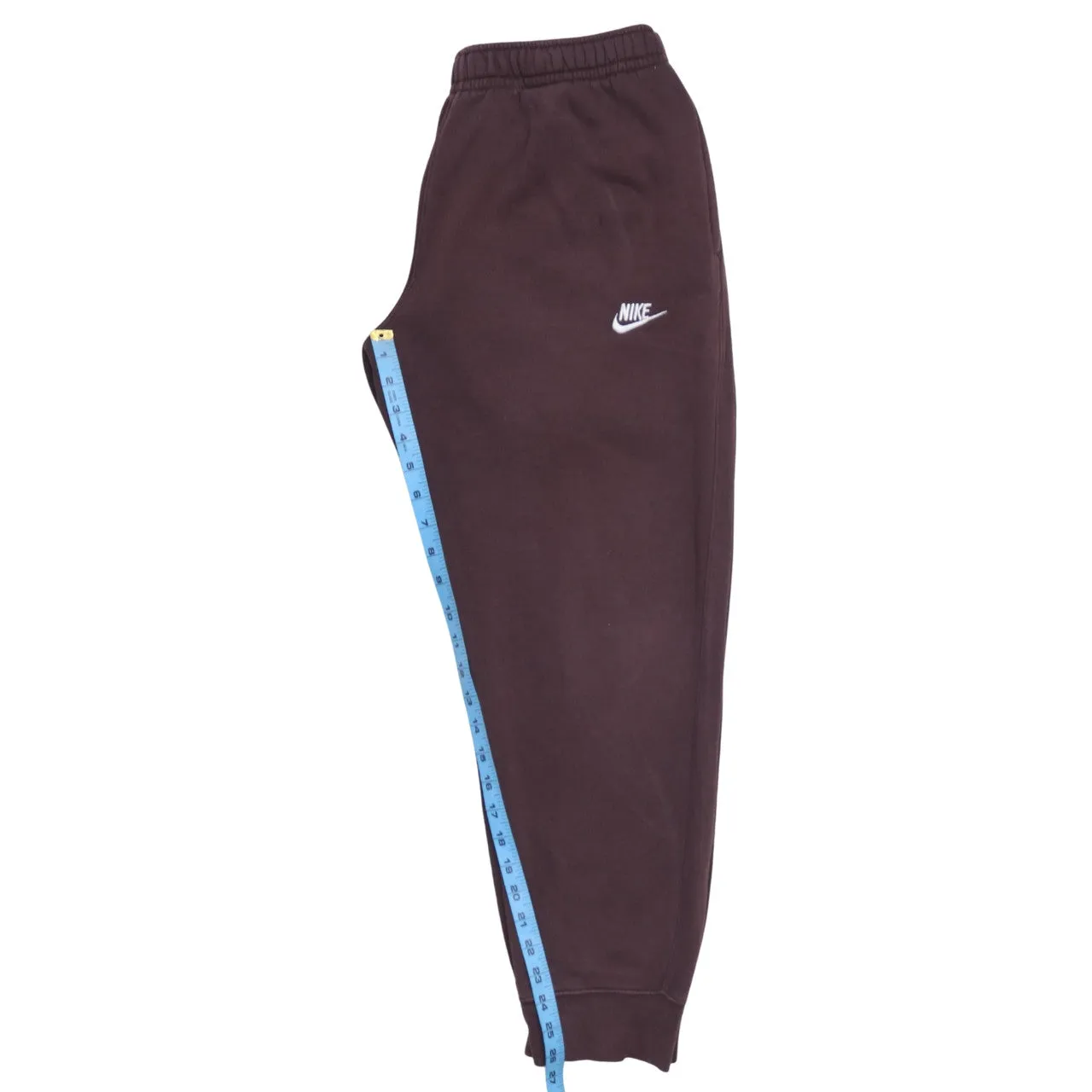 Nike Dark Burgundy Joggers Men’s Large Printed Swoosh Logo Elastic Waist Cuffed Sweatpants sold by Vintage Club product image thumbnail 5