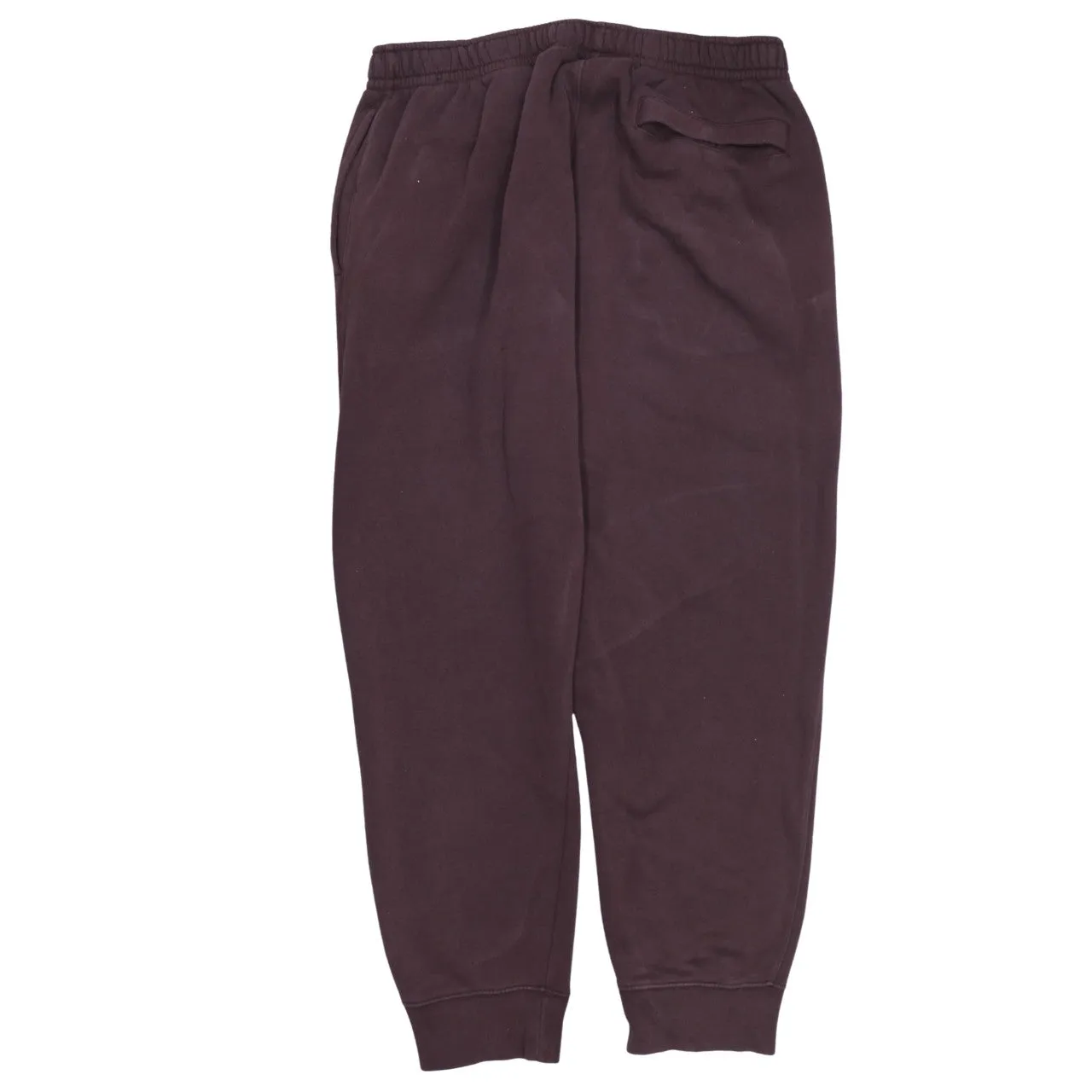 Nike Dark Burgundy Joggers Men’s Large Printed Swoosh Logo Elastic Waist Cuffed Sweatpants sold by Vintage Club product image thumbnail 2