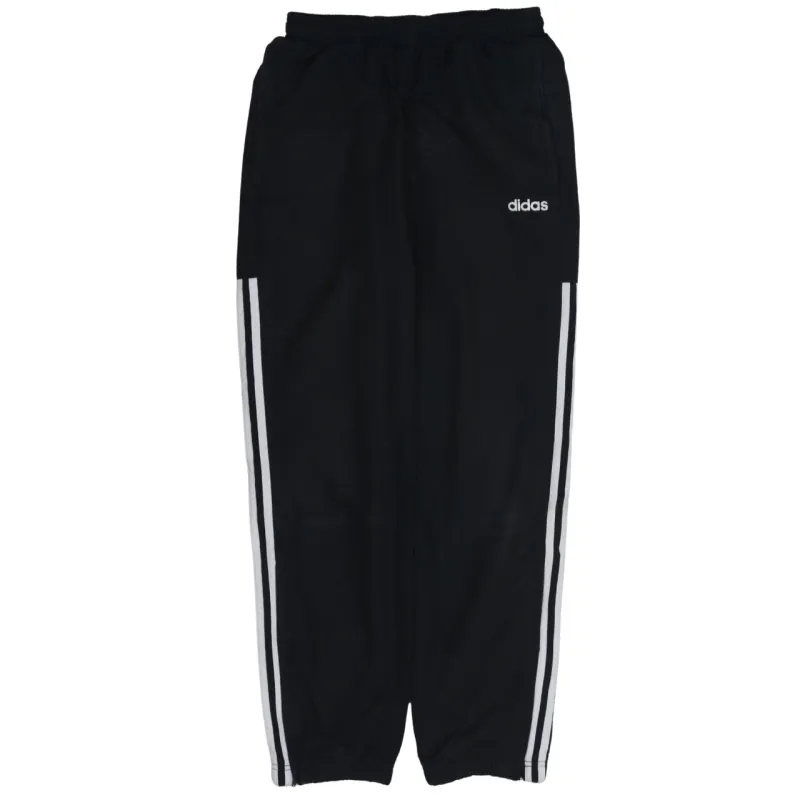 Adidas Black Joggers Men's Small Printed Logo Elasticated Waist Side Stripe Track Pants sold by Vintage Club