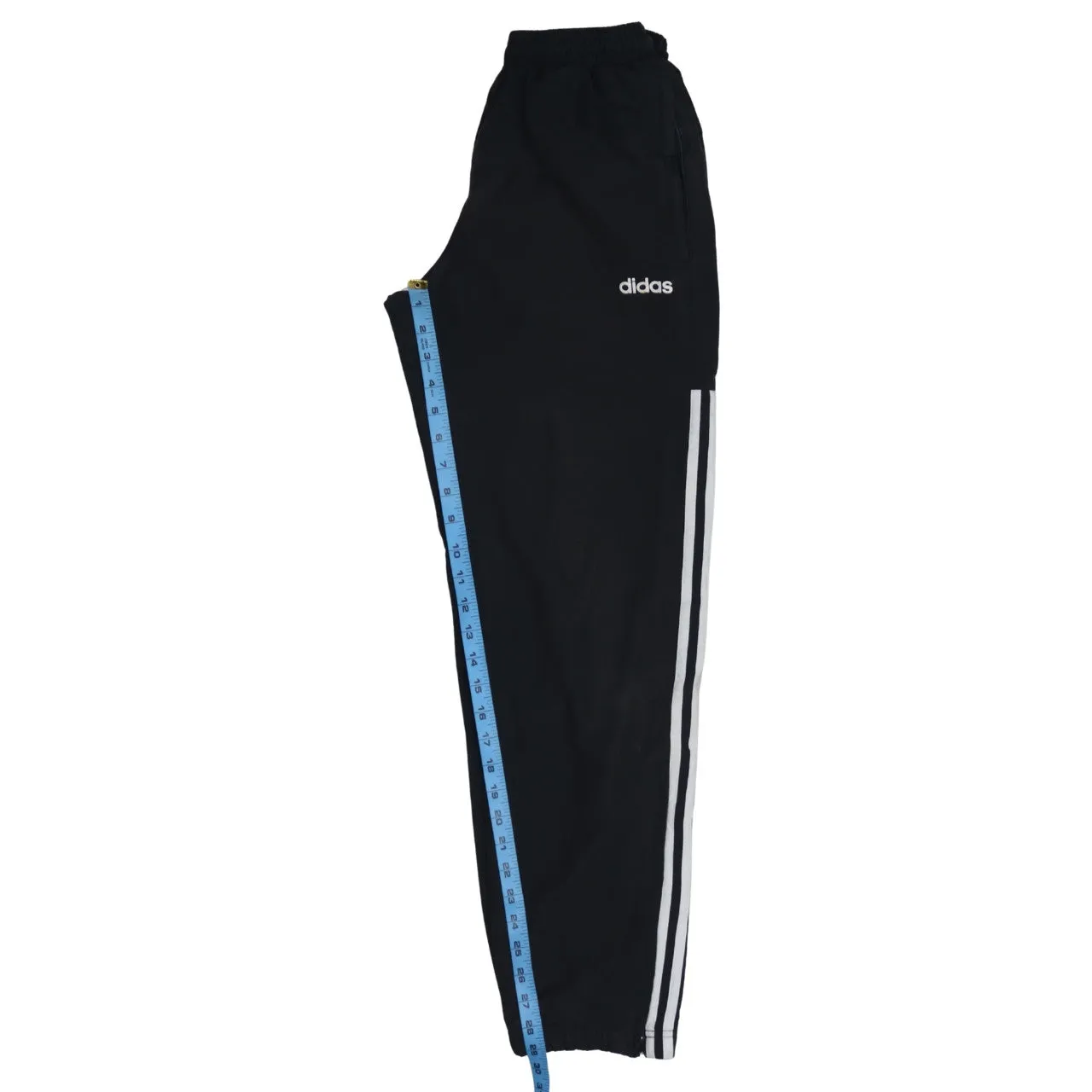 Adidas Black Joggers Men's Small Printed Logo Elasticated Waist Side Stripe Track Pants sold by Vintage Club product image thumbnail 5