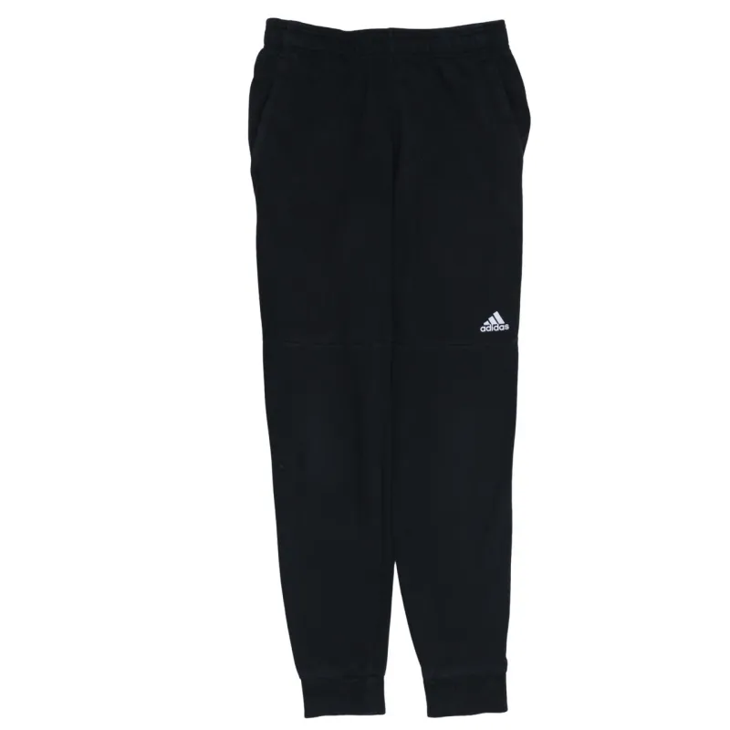 Adidas Black Joggers Men's Medium Embroidered Logo Elastic Waist Cuffed Sweatpants sold by Vintage Club