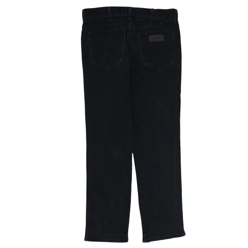 Wrangler Black Jeans Men's W34 Classic Five Pocket Straight Leg Denim Pants sold by Vintage Club
