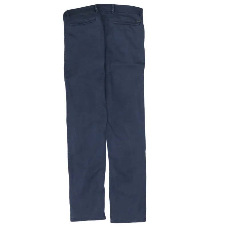 HUGO BOSS Navy Blue Trousers Men's 34 Slim Chino Style Slanted Pockets Smart Pants sold by Vintage Club
