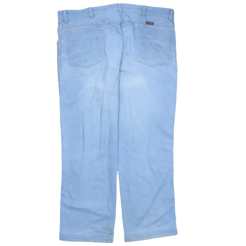 Wrangler Light Blue Jeans Men's 42 Relaxed Fit Faded Wash Five Pocket Denim Trousers sold by Vintage Club