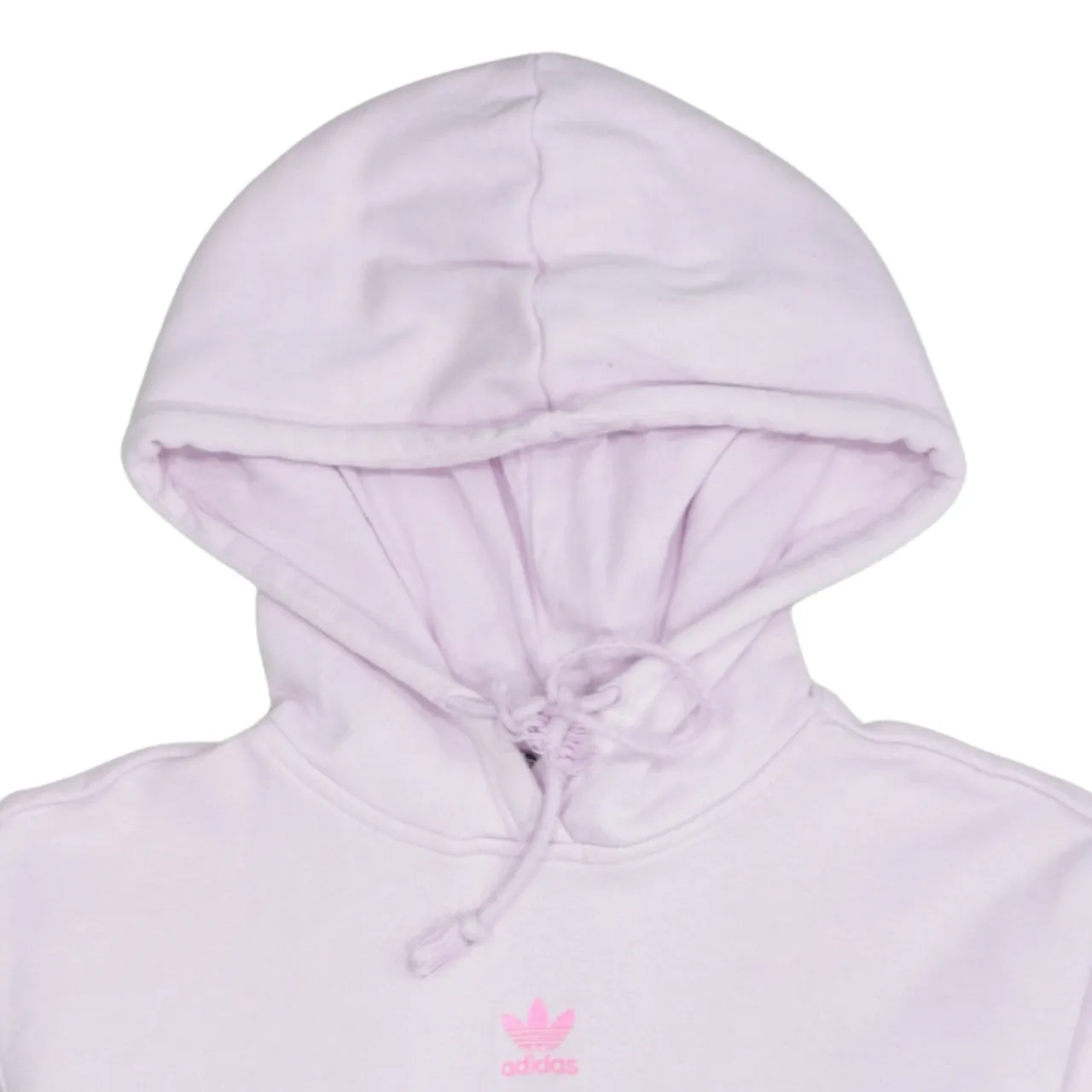 Adidas Light Pink Hoodie Women’s Medium Embroidered Trefoil Logo Pullover Sweatshirt sold by Vintage Club product image thumbnail 3