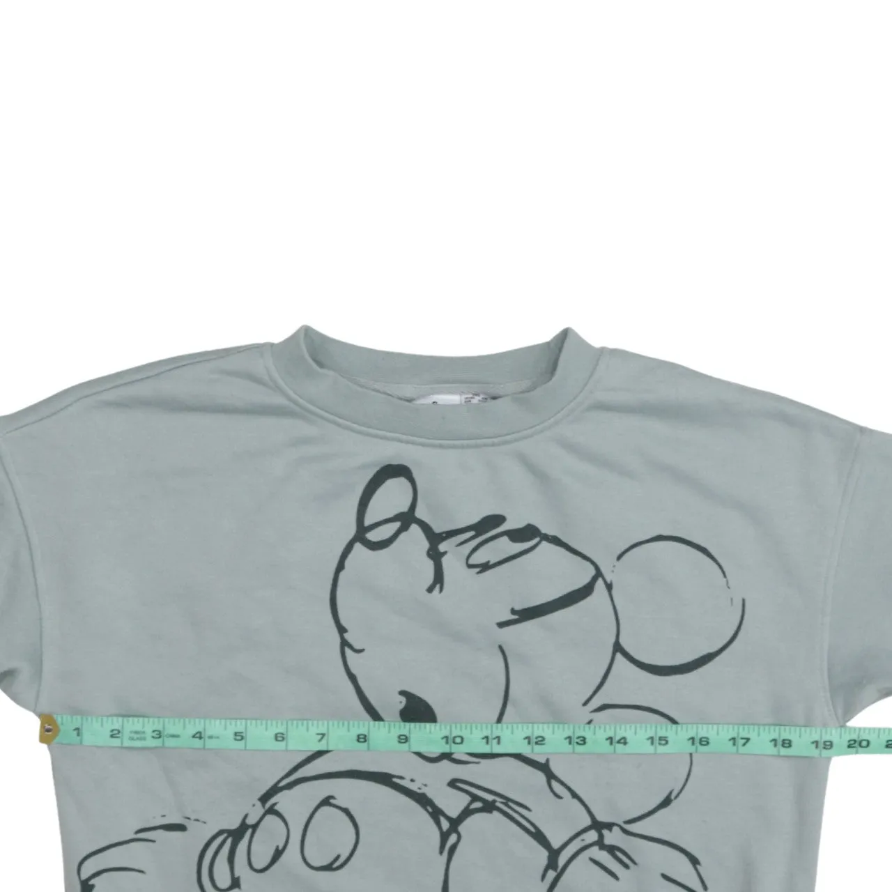 Disney Light Grey Sweatshirt Women's XXSmall Printed Mickey Graphic Crewneck Pullover Top sold by Vintage Club product image thumbnail 5