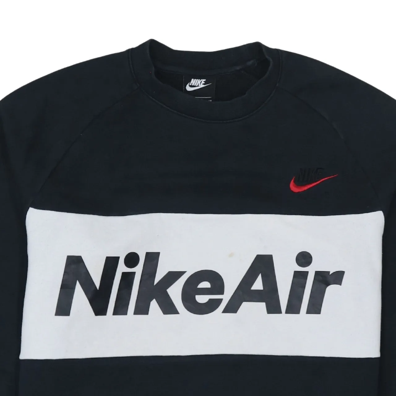Nike Black Crewneck Sweatshirt Men's Small Nike Air Panel Printed Logo Pullover Fleece Top sold by Vintage Club product image thumbnail 3