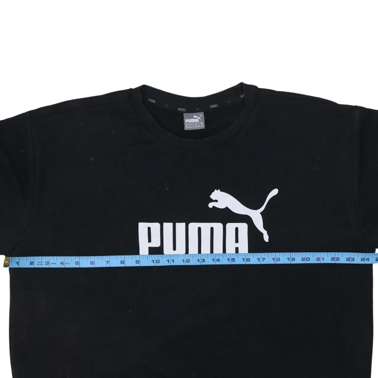 Puma Black Sweatshirt Women's XXLarge Printed Logo Crewneck Pullover Fleece Top sold by Vintage Club product image thumbnail 5