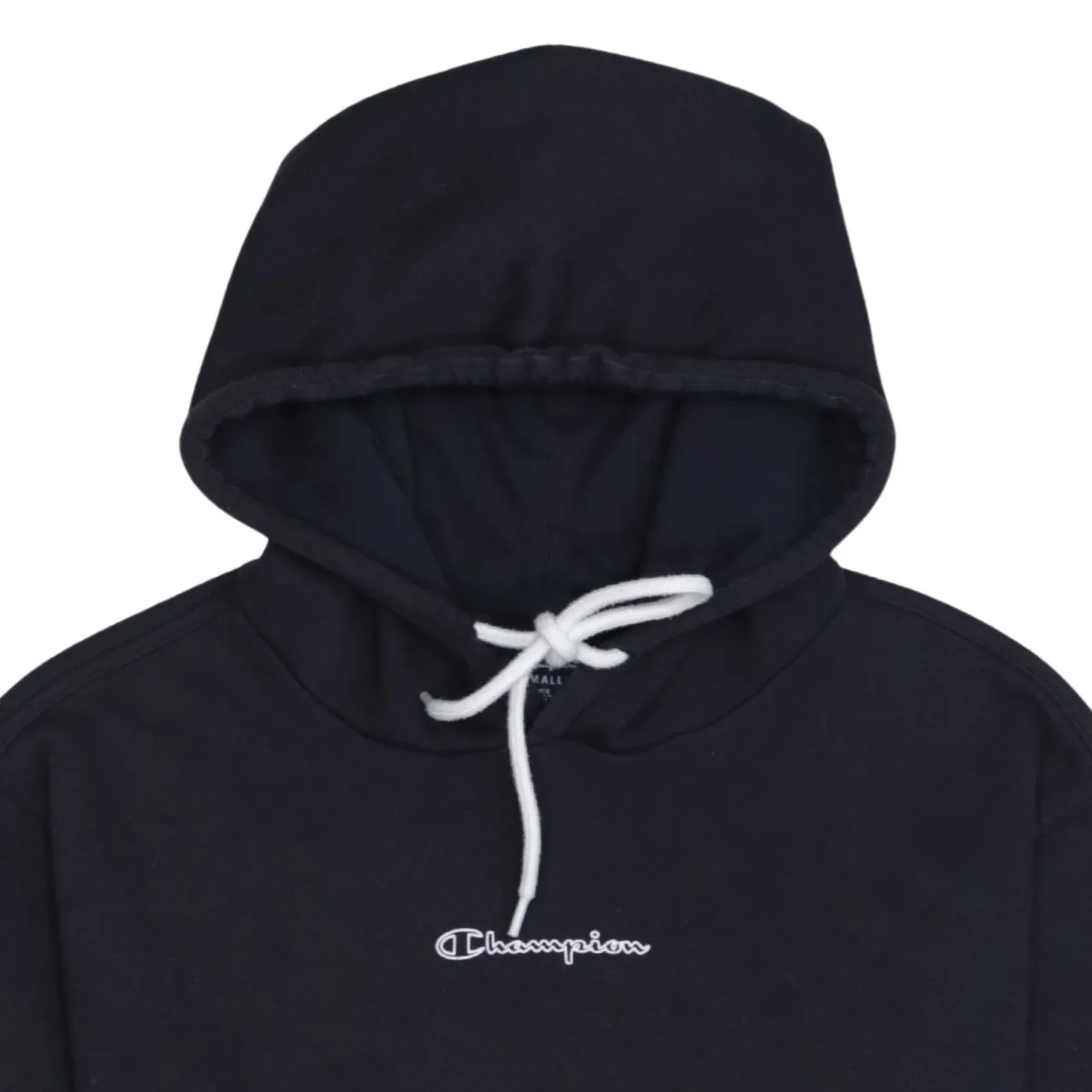 Champion Black Hoodie Men's Small Embroidered Script Logo Front Pocket Pullover Sweatshirt sold by Vintage Club product image thumbnail 3